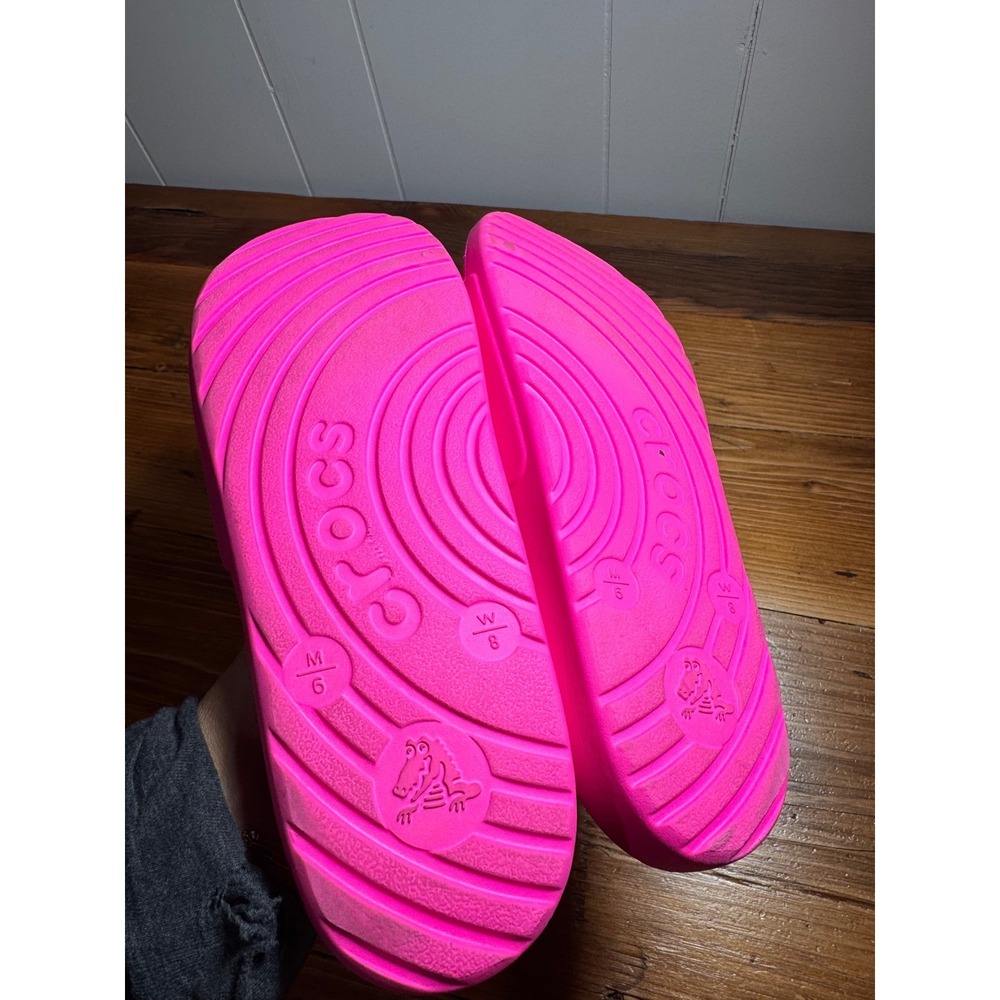 Crocs Classic Slide Sandals Hot Pink Crush Womens Size 8 - Picture 5 of 7